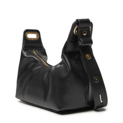 Hobo Bag LOVE MOSCHINO linea Heart Plaque Nera con Logo