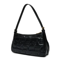 Hobo Bag LOVE MOSCHINO Nera con Logo Ricamato All Over