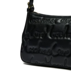 Hobo Bag LOVE MOSCHINO Nera con Logo Ricamato All Over