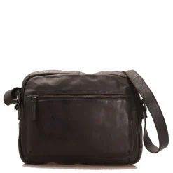 Messenger Uomo con Zip GIANNI CONTI in Pelle Nera