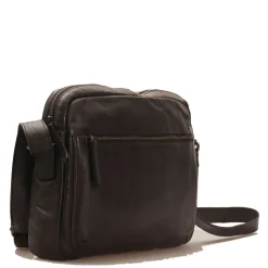 Messenger Uomo con Zip GIANNI CONTI in Pelle Nera