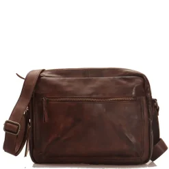 Messenger Uomo con Zip GIANNI CONTI in Pelle Marrone