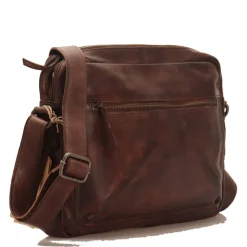 Messenger Uomo con Zip GIANNI CONTI in Pelle Marrone