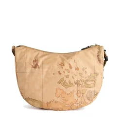 Mezzaluna Grande a Tracolla 1A Classe Alviero Martini linea Social Fusion Geo Classic e Nero LB99