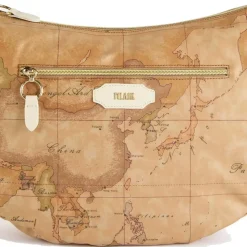 Mezzaluna Grande a Tracolla 1A Classe Alviero Martini linea Social Fusion Geo Classic e Avorio LB99