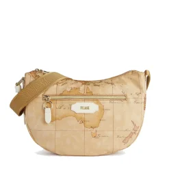 Mezzaluna Media a Tracolla 1A Classe Alviero Martini linea Social Fusion Geo Classic e Avorio LB98