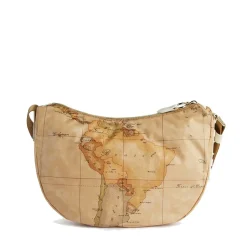 Mezzaluna Media a Tracolla 1A Classe Alviero Martini linea Social Fusion Geo Classic e Avorio LB98