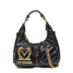 Mini Bag a Mano con Tracolla LOVE MOSCHINO linea City Pockets colore Nero