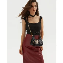 Mini Bag a Mano con Tracolla LOVE MOSCHINO linea City Pockets colore Nero