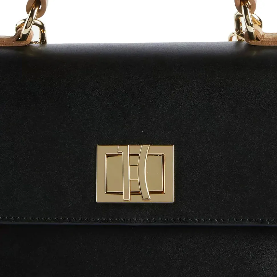 Mini Tote 1A Classe Alviero Martini linea Elegance Coast in Pelle Nera LC07