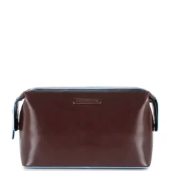 Necessaire PIQUADRO In Pelle Mogano Linea Blue Square - BY3851B2