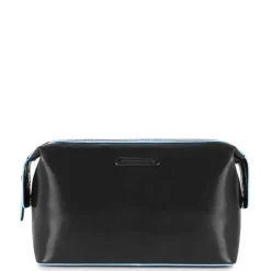Necessaire PIQUADRO In Pelle Nera Linea Blue Square - BY3851B2