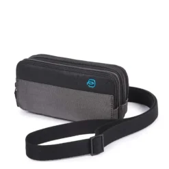 Necessaire Piquadro in Tessuto e Pelle Linea Pulse P16 colore Chevron Grigio - AC2141P16