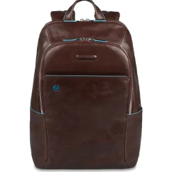 PIQUADRO Zaino Porta Pc 14" - linea Blue Square Pelle Mogano CA3214B2