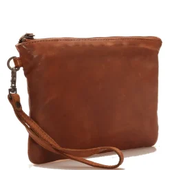 Pochette da Polso GIANNI CONTI linea Vintage in Pelle color Cognac