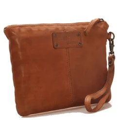 Pochette da Polso GIANNI CONTI linea Vintage in Pelle color Cognac