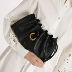 Pochette Donna COCCINELLE in Pelle Liscia Linea Isabella Colore Nero