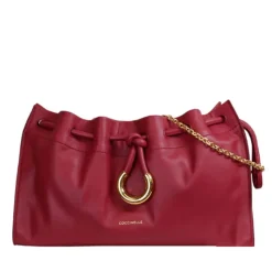 Pochette Donna COCCINELLE in Pelle Liscia Linea Isabella Colore Sangria