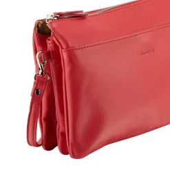 Pochette Donna con Tracolla GIANNI CONTI in Pelle Liscia Rossa