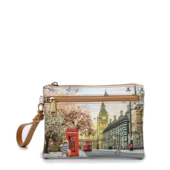 Pochette Donna con Zip Y NOT YES-342 Stampa English Rose