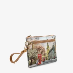 Pochette Donna con Zip Y NOT YES-342 Stampa English Rose