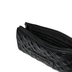 Pochette Donna LOVE MOSCHINO linea Quilted Nero con Logo Canna di Fucile