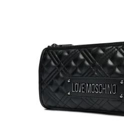 Pochette Donna LOVE MOSCHINO linea Quilted Nero con Logo Canna di Fucile