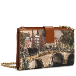 Pochette Donna Portacarte e Portatelefono Y Not Stampa Autumn River YES-456