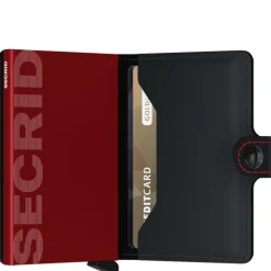 Porta Carte con Clip SECRID linea Matte in Pelle Black e Red con RFID