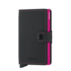Porta Carte con Clip SECRID linea Miniwallet Matte Black e Fuchsia con RFID