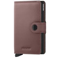 Porta Carte con Clip SECRID linea Miniwallet Matte in Pelle Rose con RFID