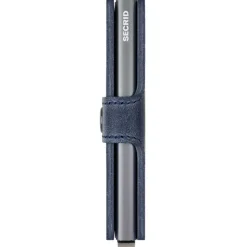 Porta Carte con Clip SECRID linea Vintage in Pelle Blue con RFID