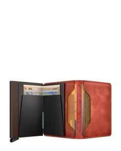 Porta Carte SECRID linea Vintage in Pelle Orange con RFID