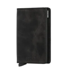 Porta Carte SECRID linea Vintage in Pelle Nero con RFID