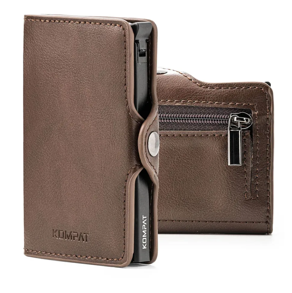Portacarte KOMPAT linea Kompat S con RFID Colore Marrone Caffè