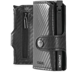 Portacarte KOMPAT linea Kompat X con RFID Colore Nero Carbon