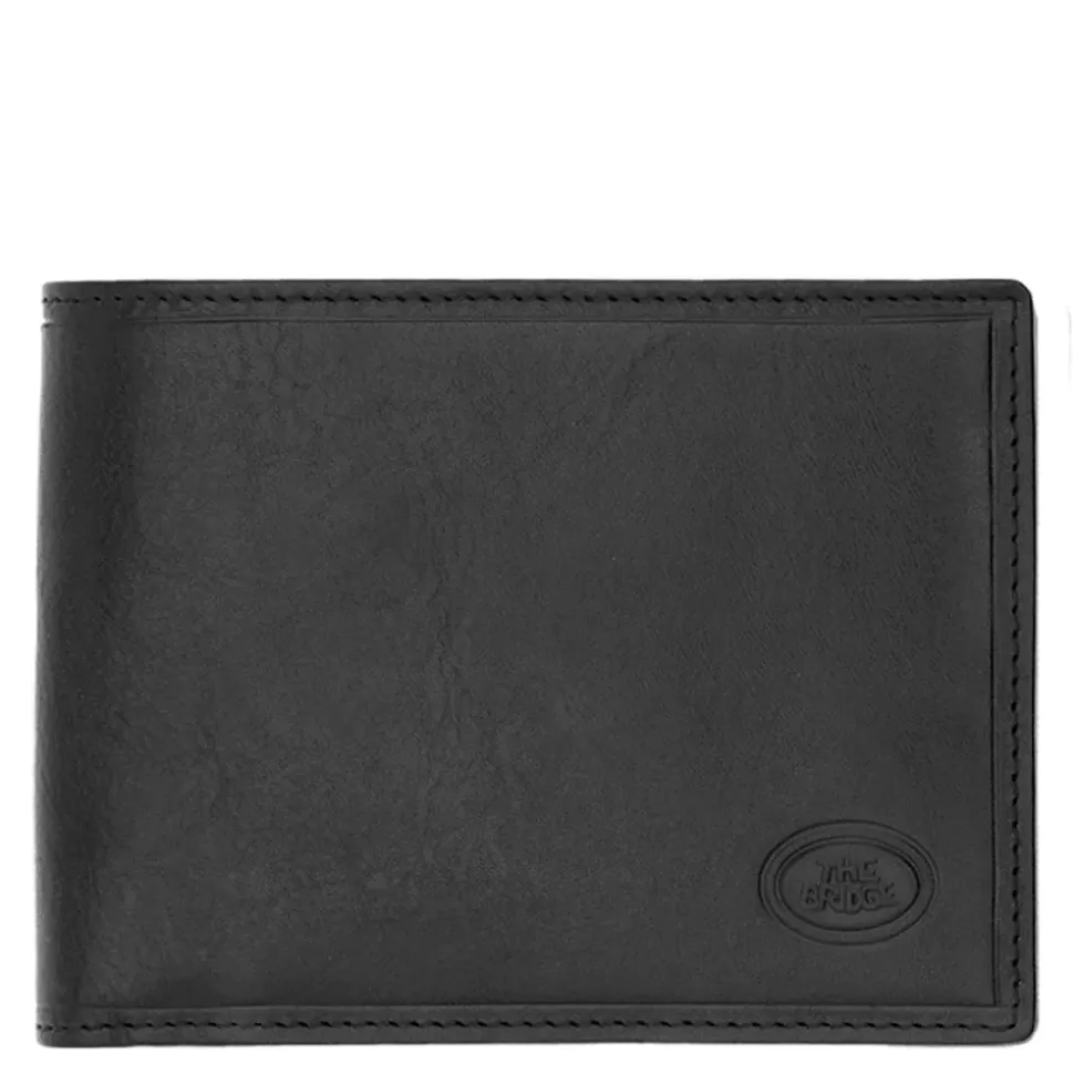 Portafoglio con Portamonete THE BRIDGE In Pelle Nera linea Story Made in Italy