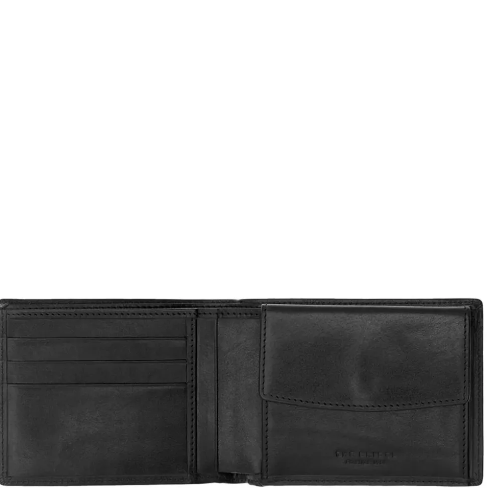 Portafoglio con Portamonete THE BRIDGE In Pelle Nera linea Story Made in Italy