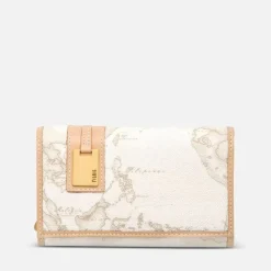 Portafoglio Donna con Bottone 1A Classe Alviero Martini stampa Geo White W025