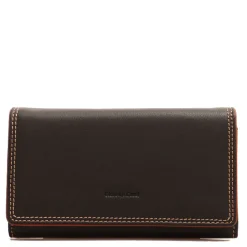 Portafoglio Donna con Bottone GIANNI CONTI in Pelle Nera