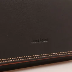 Portafoglio Donna con Bottone GIANNI CONTI in Pelle Nera