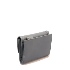 Portafoglio Donna con Bottone THE BRIDGE linea Bettina in Pelle Ceruleo