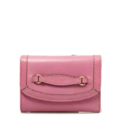 Portafoglio Donna con Bottone THE BRIDGE linea Bettina in Pelle Rosa Lipstick