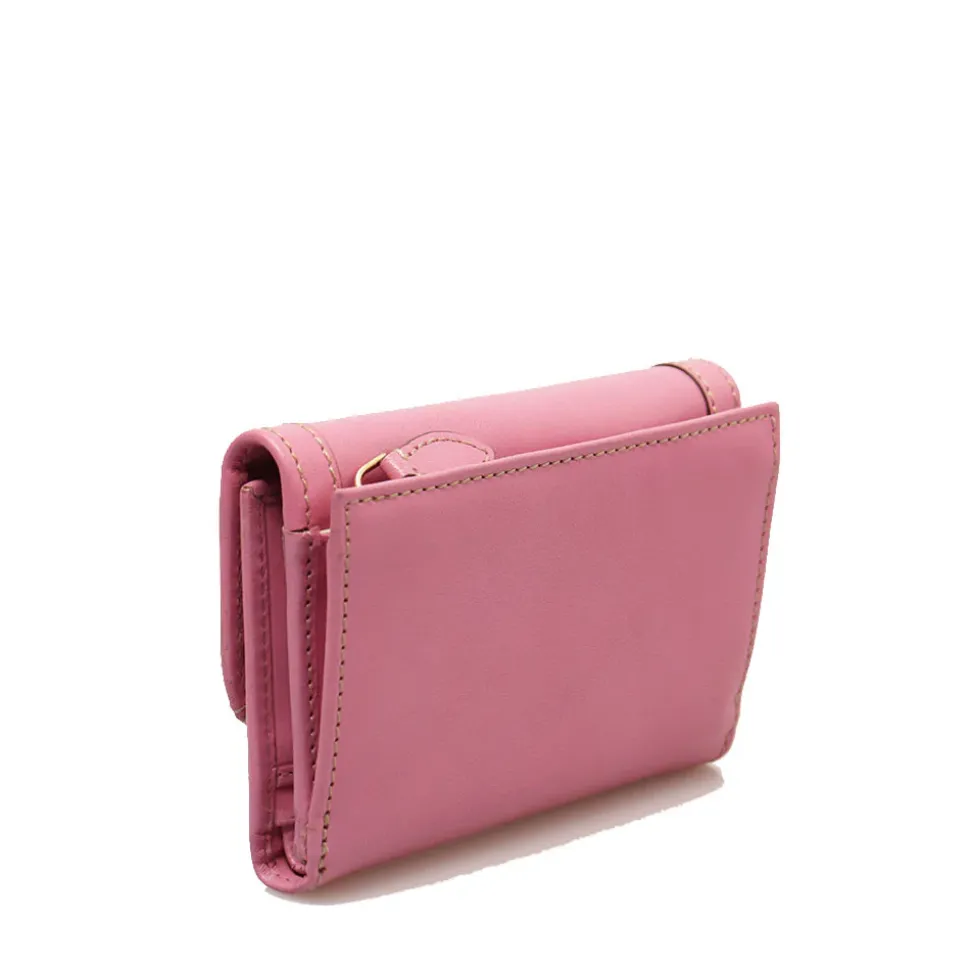 Portafoglio Donna con Bottone THE BRIDGE linea Bettina in Pelle Rosa Lipstick