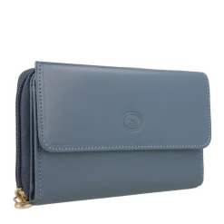 Portafoglio Donna Doppio Scomparto THE BRIDGE linea Story in Pelle color Ceruleo