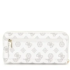 Portafoglio Donna GUESS Chiuso con Zip Linea Laurel colore White Logo