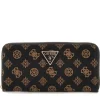 Portafoglio Donna GUESS Chiuso con Zip Linea Laurel colore Mocha Logo