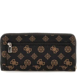 Portafoglio Donna GUESS Chiuso con Zip Linea Laurel colore Mocha Logo