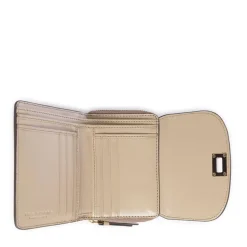 Portafoglio Donna Medio con Bottone THE BRIDGE linea Federica in Pelle color Burro