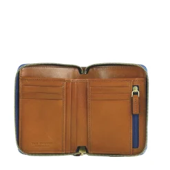 Portafoglio Donna Medio Zip Around THE BRIDGE linea Chiara in Pelle Cognac